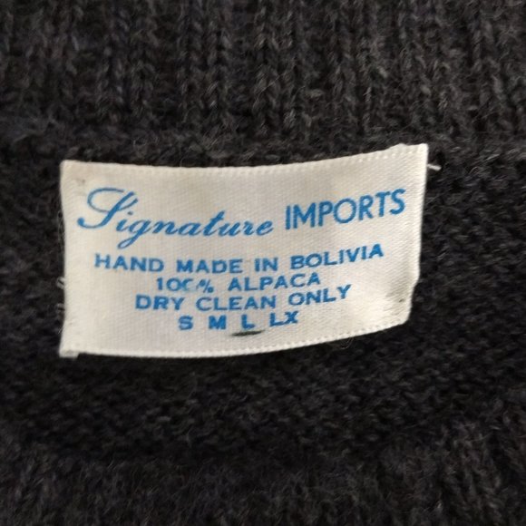 100% Alpaca Handmade in Brazil Sweater, EUC - Picture 5 of 5